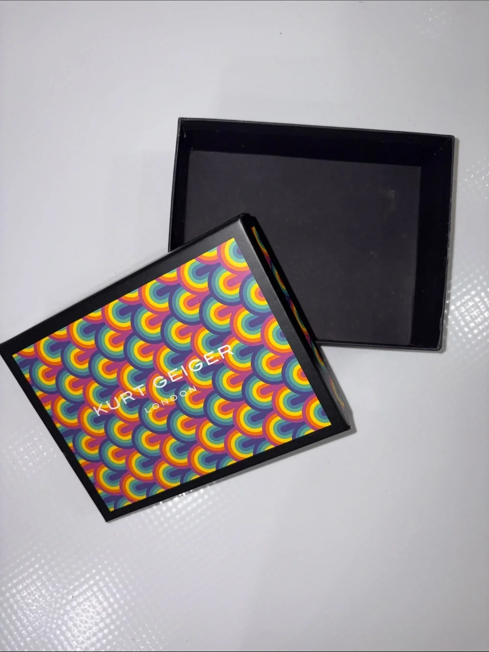 Kurt Geiger Vibrant Rainbow Geometric Storage Box